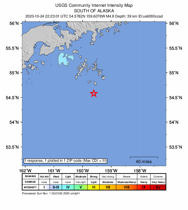 Did You Feel It? map: shaking reported by the public