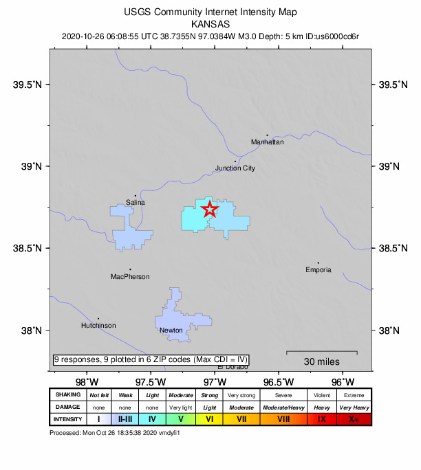 Did You Feel It? map: shaking reported by the public