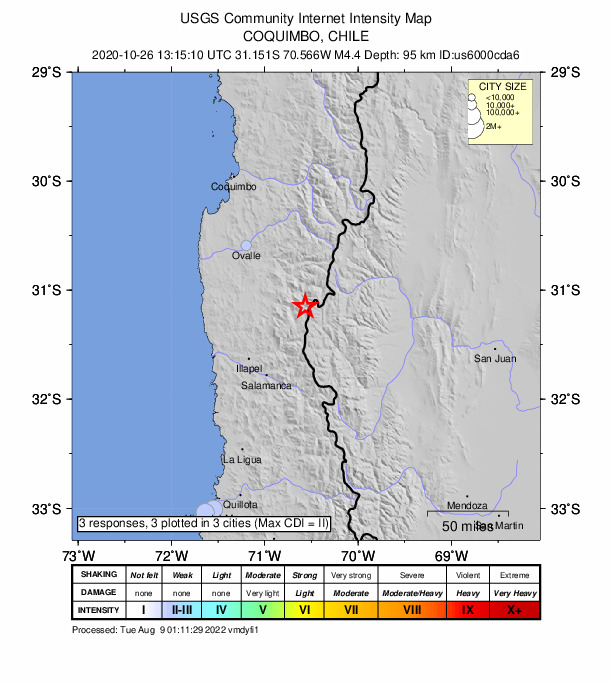 Did You Feel It? map: shaking reported by the public