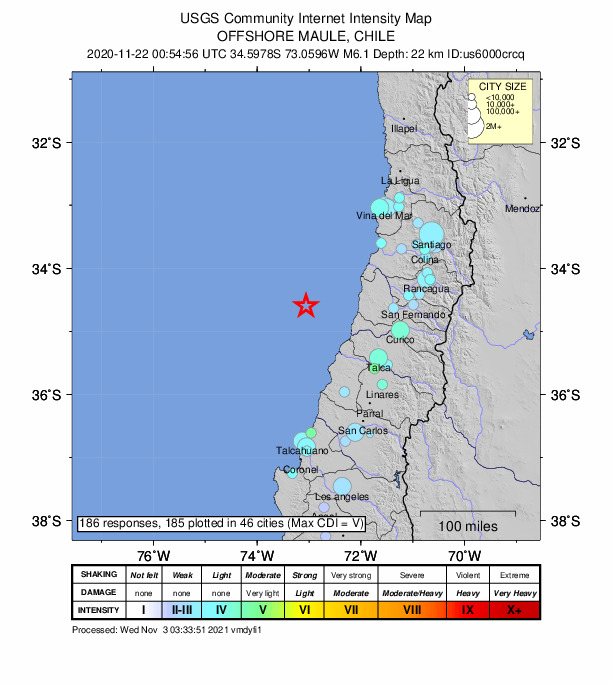 Did You Feel It? map: shaking reported by the public