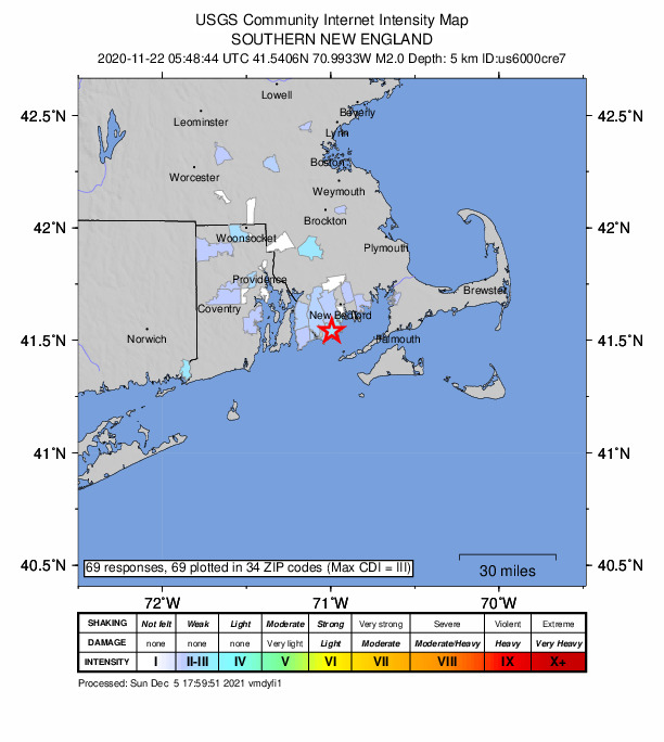 Did You Feel It? map: shaking reported by the public