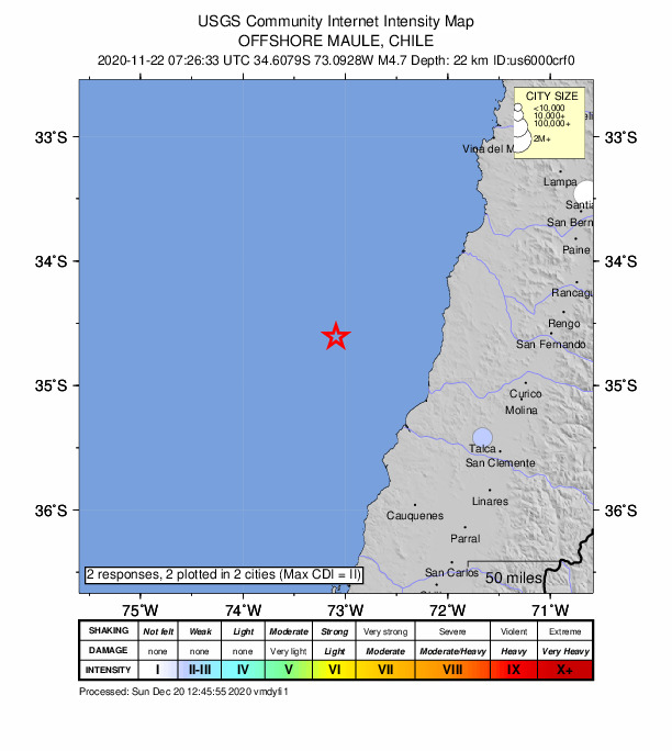 Did You Feel It? map: shaking reported by the public