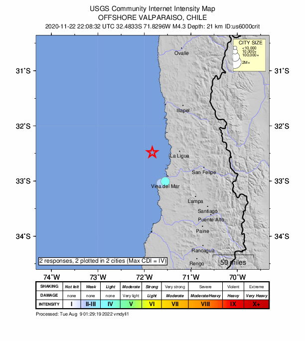 Did You Feel It? map: shaking reported by the public