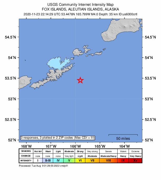 Did You Feel It? map: shaking reported by the public