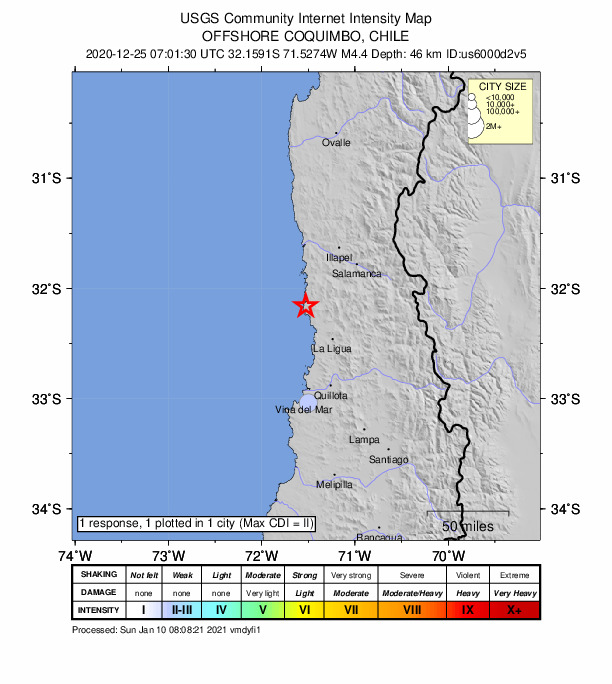 Did You Feel It? map: shaking reported by the public