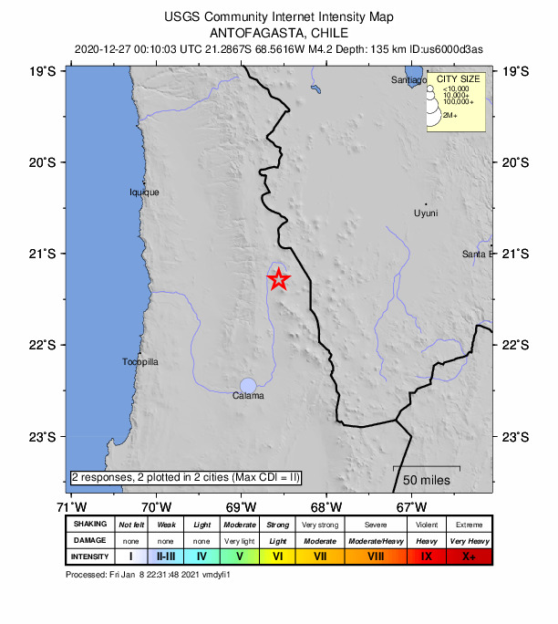 Did You Feel It? map: shaking reported by the public