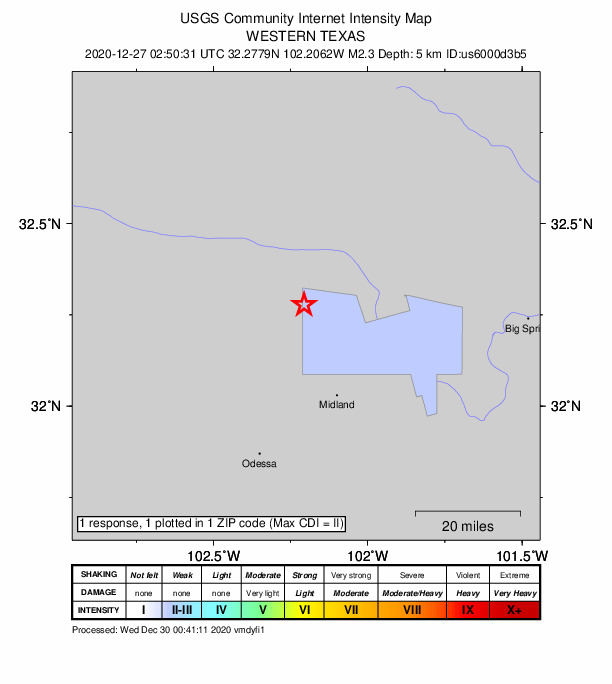 Did You Feel It? map: shaking reported by the public