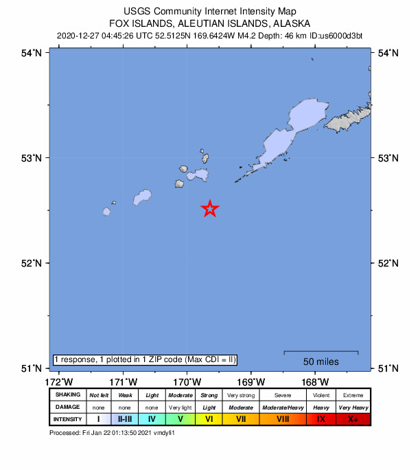 Did You Feel It? map: shaking reported by the public