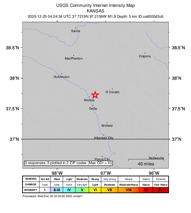 Did You Feel It? map: shaking reported by the public
