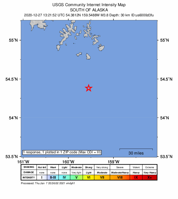 Did You Feel It? map: shaking reported by the public
