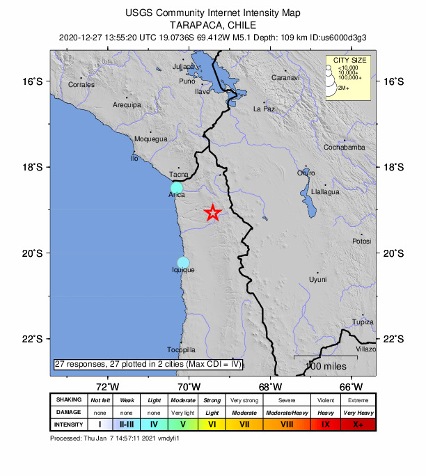 Did You Feel It? map: shaking reported by the public