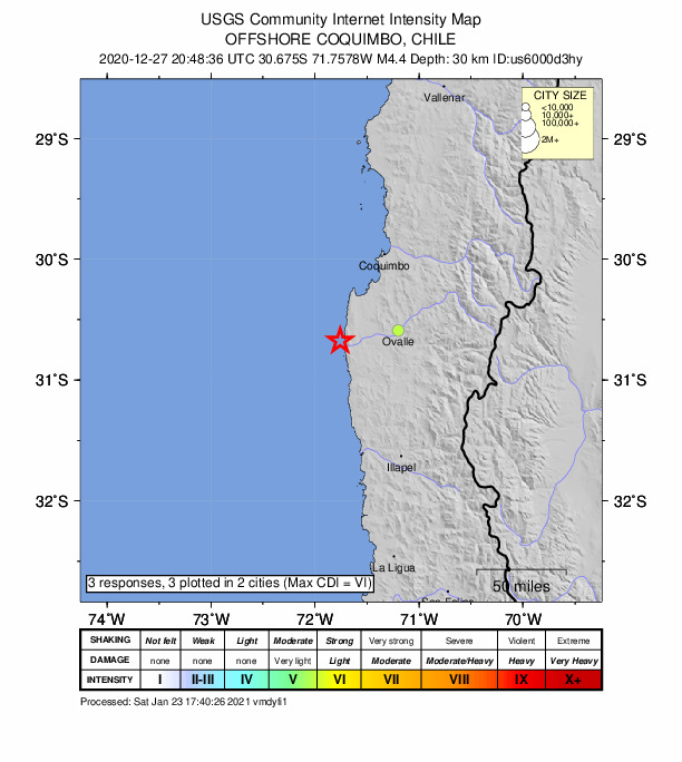 Did You Feel It? map: shaking reported by the public