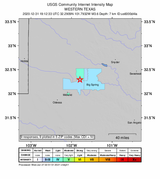 Did You Feel It? map: shaking reported by the public
