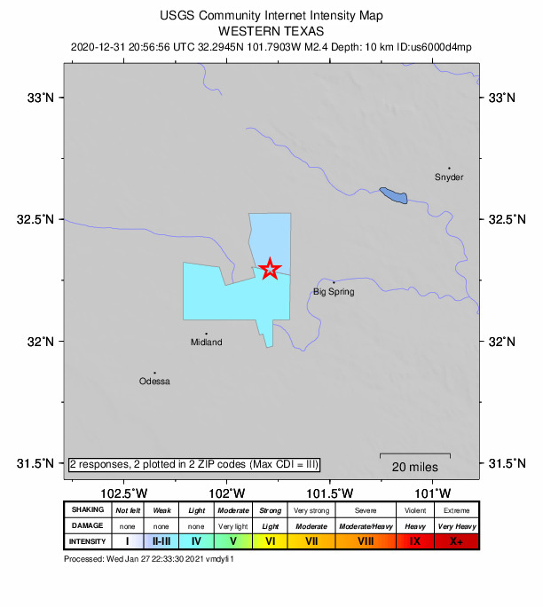 Did You Feel It? map: shaking reported by the public