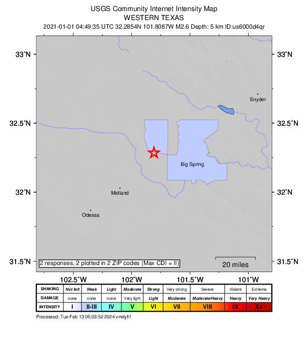 Did You Feel It? map: shaking reported by the public