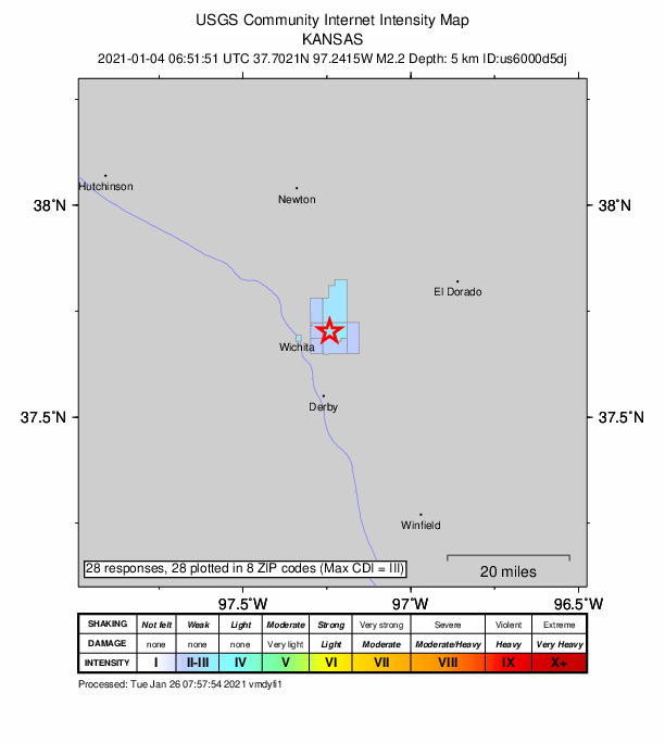 Did You Feel It? map: shaking reported by the public
