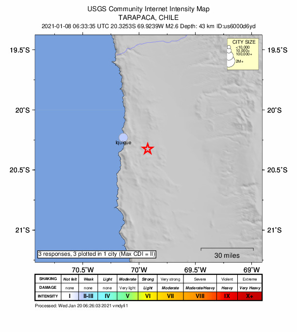Did You Feel It? map: shaking reported by the public