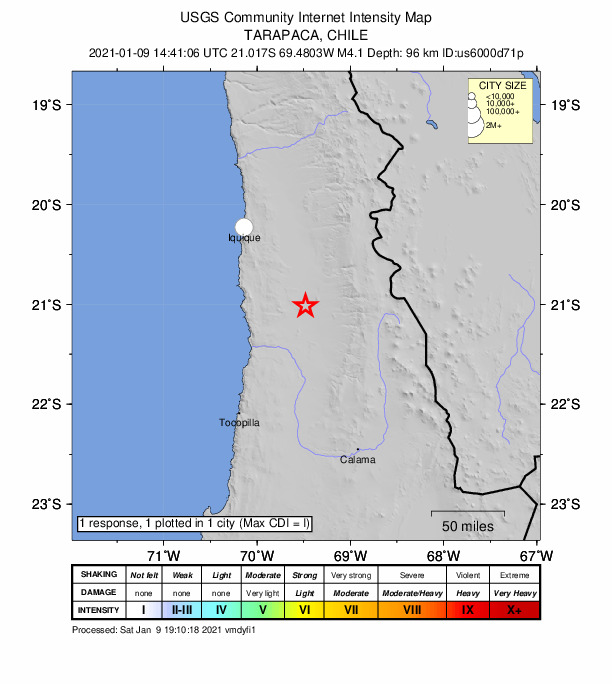 Did You Feel It? map: shaking reported by the public