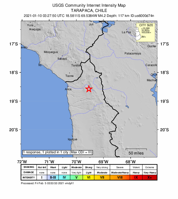 Did You Feel It? map: shaking reported by the public