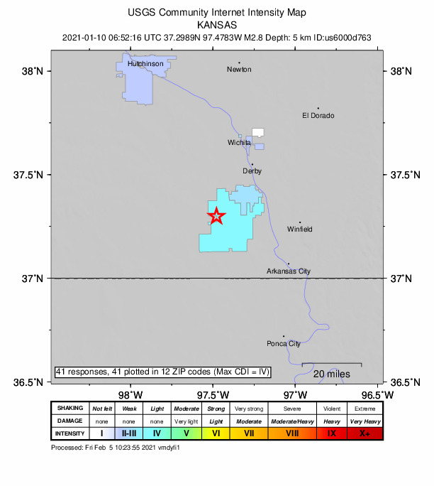Did You Feel It? map: shaking reported by the public
