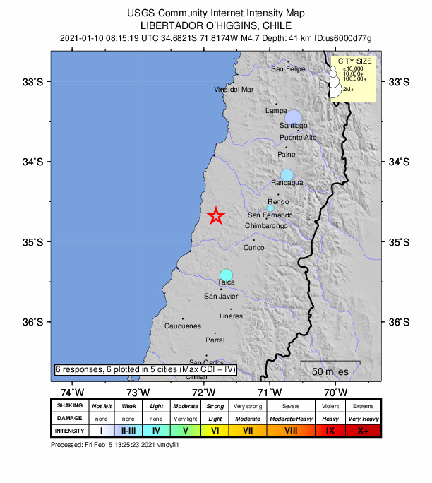 Did You Feel It? map: shaking reported by the public