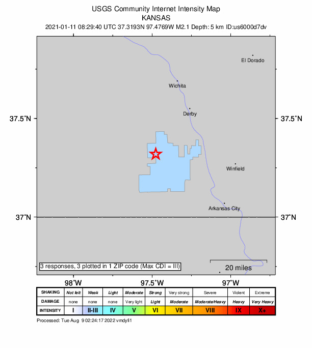 Did You Feel It? map: shaking reported by the public