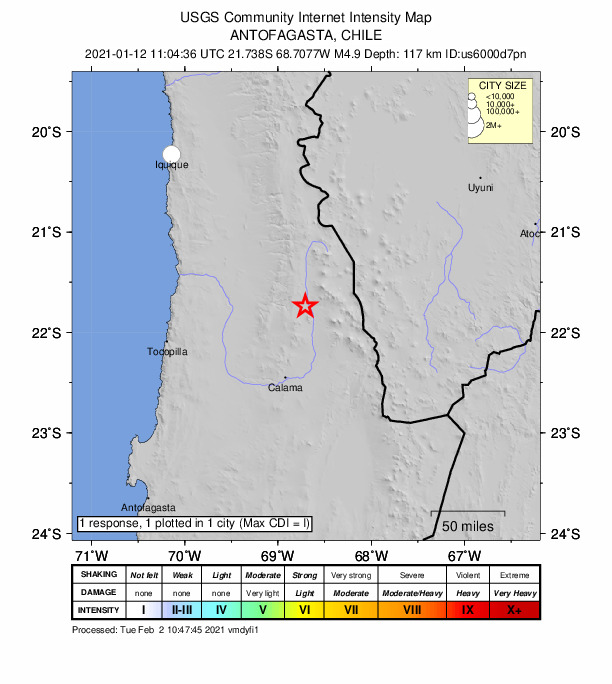 Did You Feel It? map: shaking reported by the public