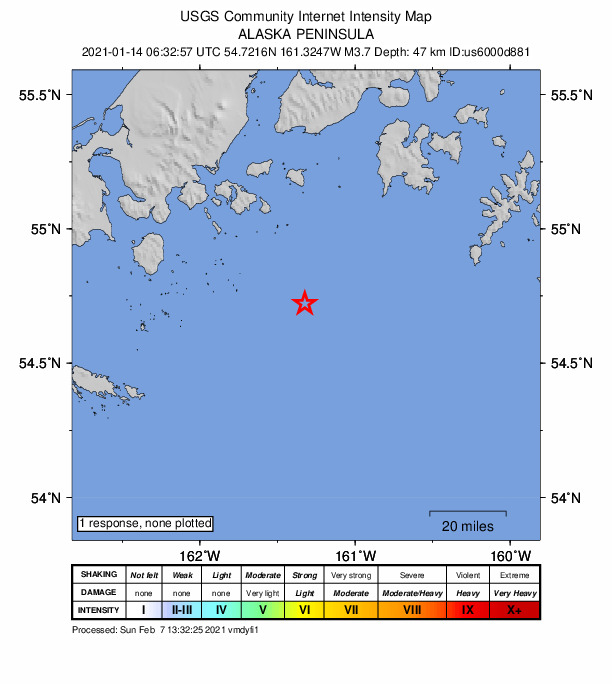 Did You Feel It? map: shaking reported by the public