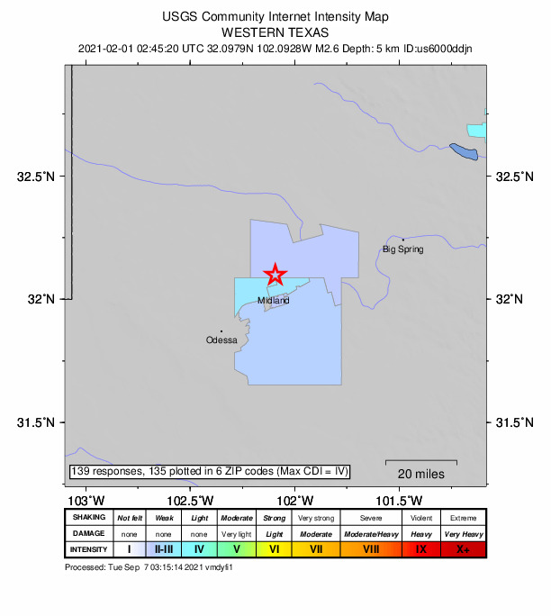 Did You Feel It? map: shaking reported by the public