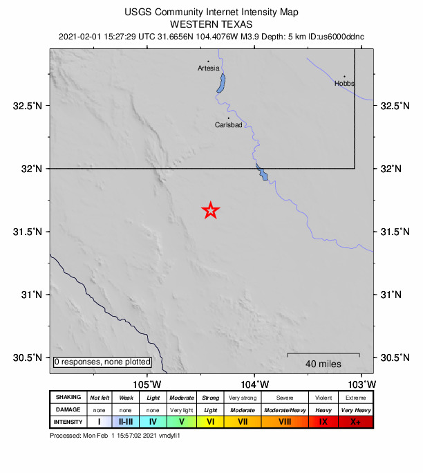 Did You Feel It? map: shaking reported by the public