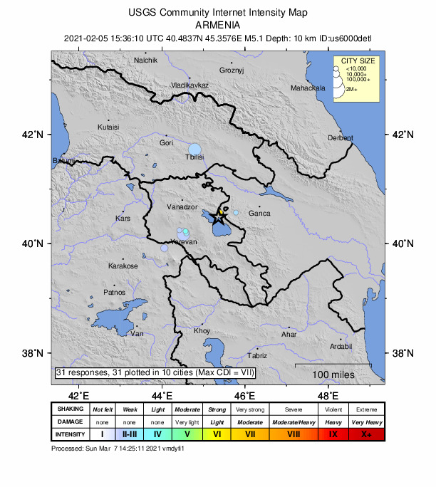 Did You Feel It? map: shaking reported by the public