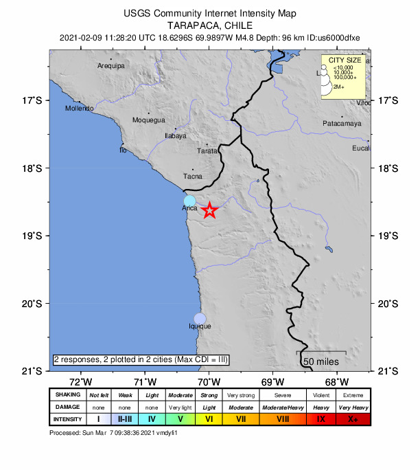 Did You Feel It? map: shaking reported by the public