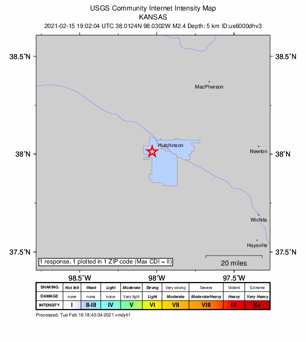 Did You Feel It? map: shaking reported by the public