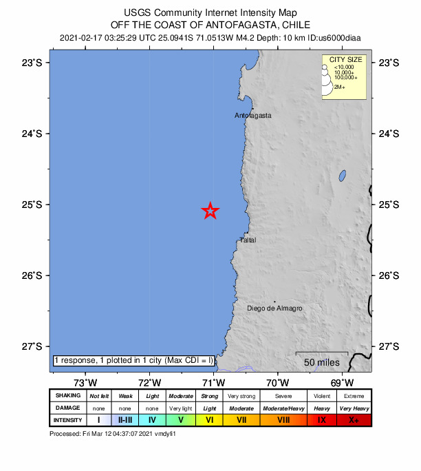 Did You Feel It? map: shaking reported by the public