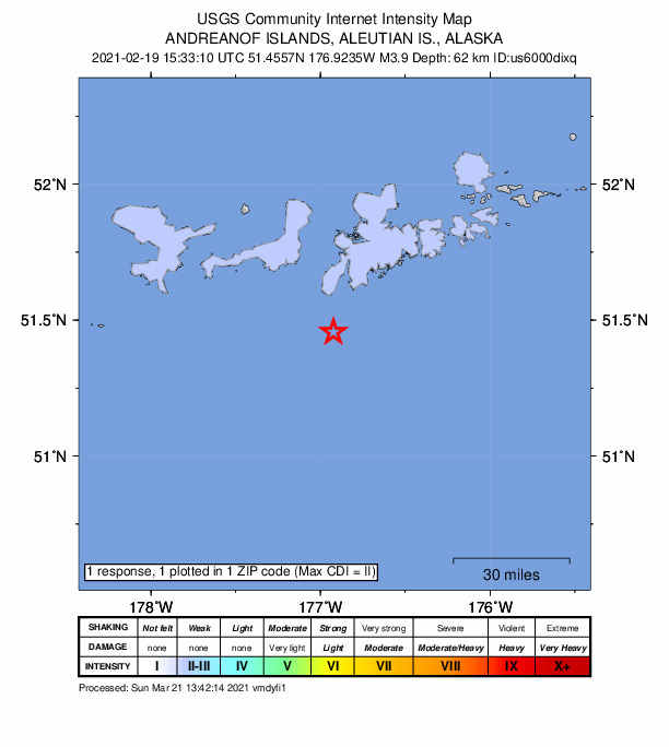 Did You Feel It? map: shaking reported by the public