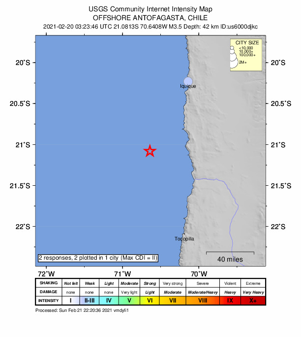 Did You Feel It? map: shaking reported by the public