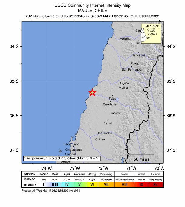 Did You Feel It? map: shaking reported by the public