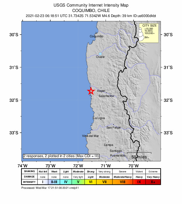 Did You Feel It? map: shaking reported by the public