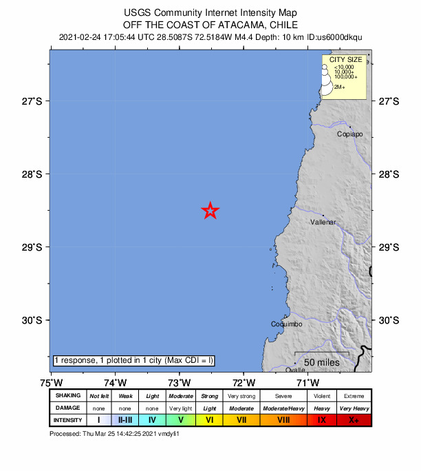 Did You Feel It? map: shaking reported by the public