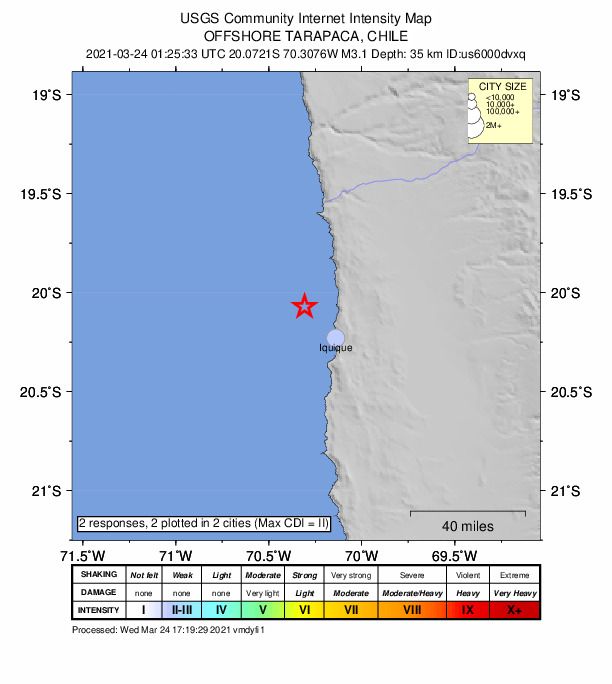 Did You Feel It? map: shaking reported by the public