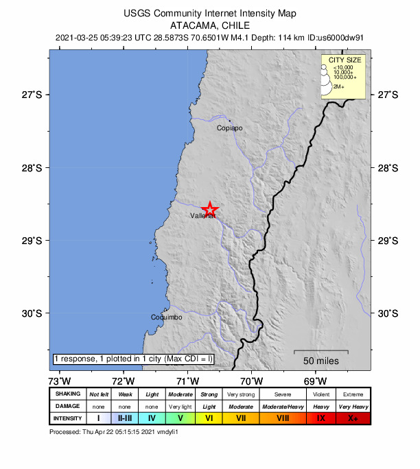 Did You Feel It? map: shaking reported by the public