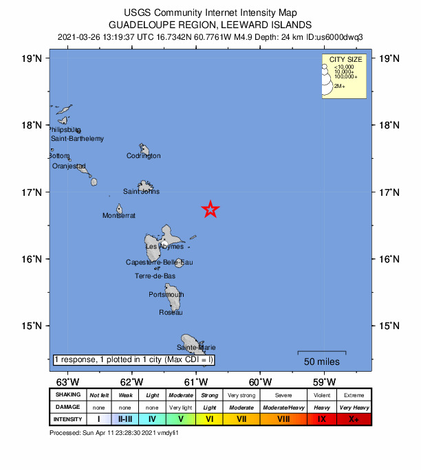 Did You Feel It? map: shaking reported by the public