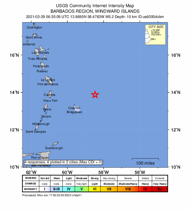 Did You Feel It? map: shaking reported by the public