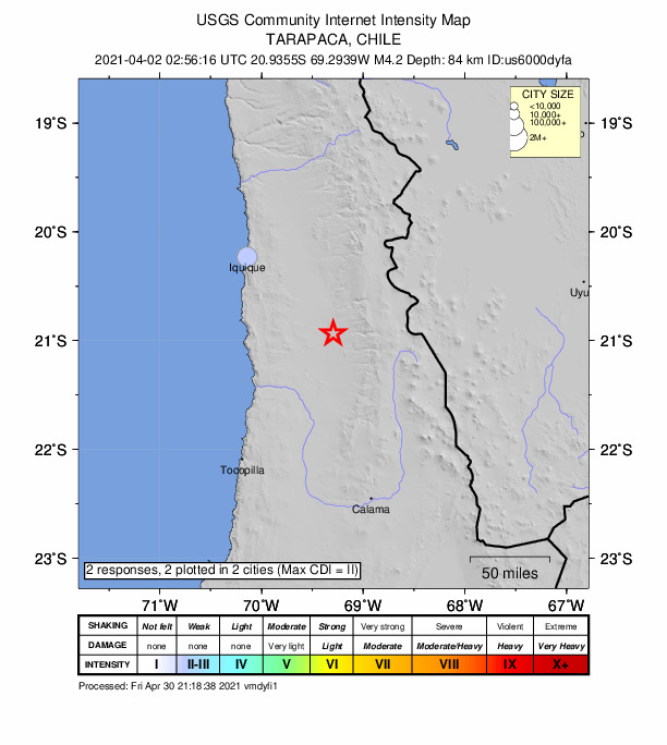 Did You Feel It? map: shaking reported by the public