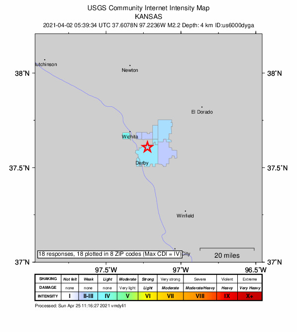 Did You Feel It? map: shaking reported by the public