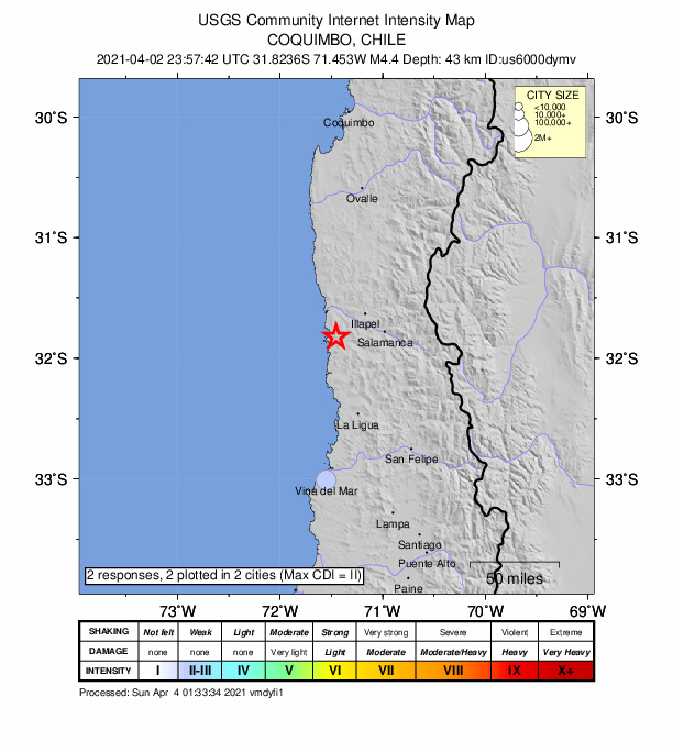 Did You Feel It? map: shaking reported by the public