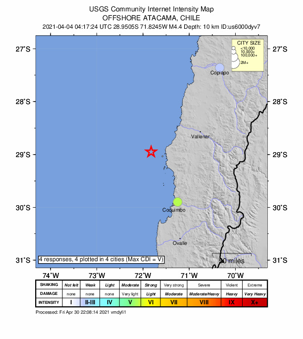 Did You Feel It? map: shaking reported by the public