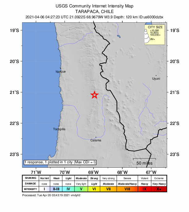 Did You Feel It? map: shaking reported by the public