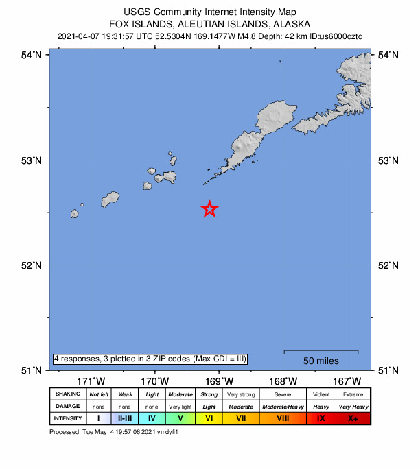 Did You Feel It? map: shaking reported by the public