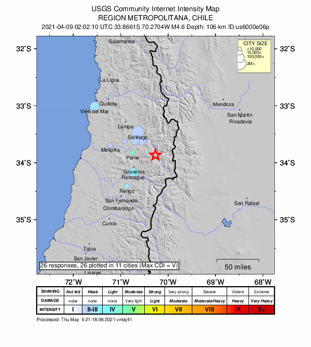 Did You Feel It? map: shaking reported by the public